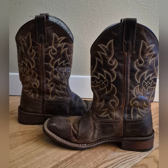 Laredo Women's 7.5 Anita Brown Western Cowboy Boots Style 5602 - Picture 8 of 11